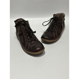 Remonte‎ Women's EU 38 Dorndorf Tex Dark Brown Leather Zip Up Ankle Boots